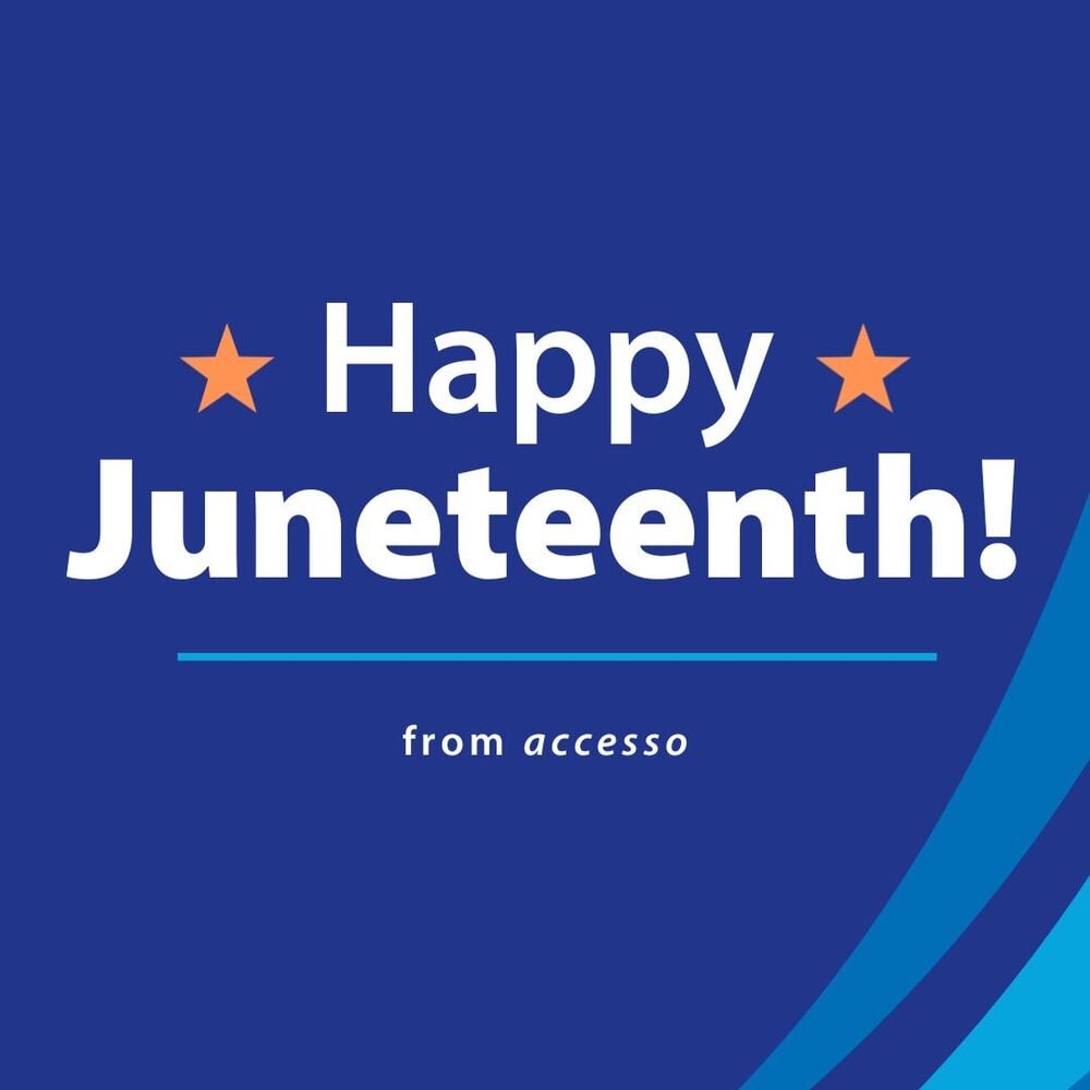 In observance of Juneteenth, our U.S.-based teams are out of office today as we take time to reflect on the significance of this day and honor the continued journey toward freedom and equality.

Happy Juneteenth from all of us at accesso!